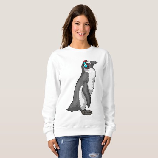 Pinguin Music Headphone Sweatshirt (Vorne ganz)