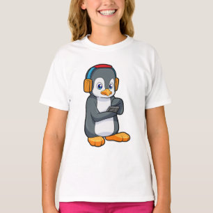 Pinguin Music Headphone T-Shirt