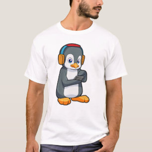 Pinguin Music Headphone T-Shirt