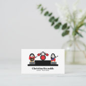 Pinguin Musician Band Visitenkarte (Stehend Vorderseite)