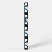 Pinguin Mustache Trend Pattern iPhone Hülle (Rechte Seite)