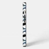 Pinguin Mustache Trend Pattern iPhone Hülle (Linke Seite)