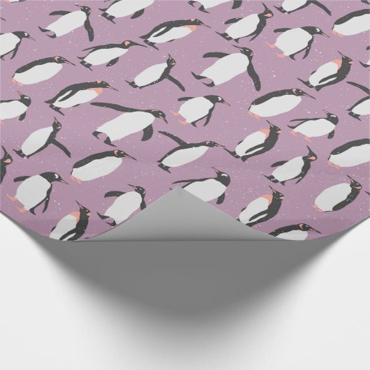 Pinguin-Muster Geschenkpapier (Ecke)