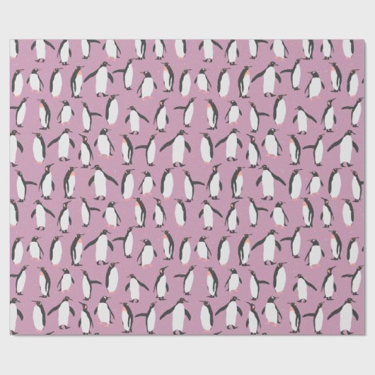 Pinguin-Muster Geschenkpapier (Flach)