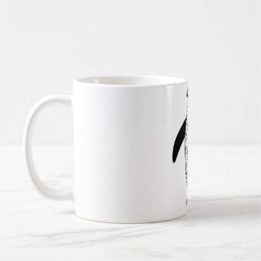 Pinguin-Muster Kaffeetasse (Links)