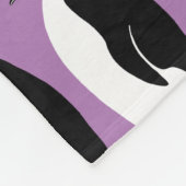 Pinguin Muster Lila Schwarz-weiß Fleecedecke (Ecke)