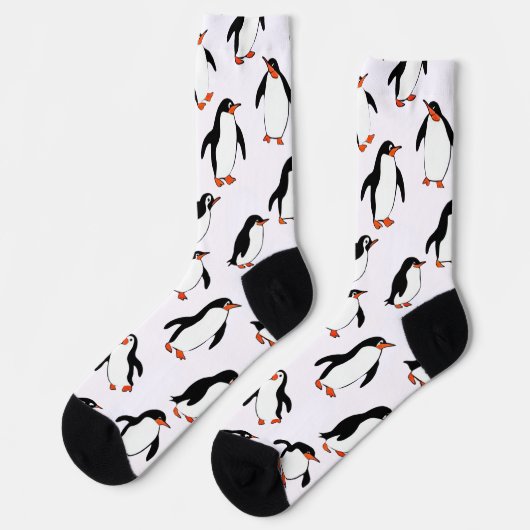 Pinguin-Muster Socken (Linkes Detail)