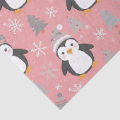 Pinguin-Muster Weihnachten Seidenpapier (Ausschnitt)