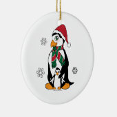 Pinguin-Mutter und Küken Keramik Ornament (Rechts)