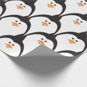 Pinguin nahtloses Muster. Geschenkpapier (Ecke)