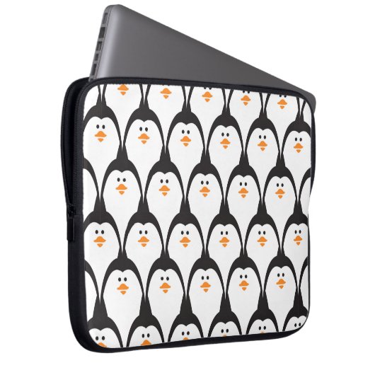 Pinguin nahtloses Muster. Laptopschutzhülle (Vorne Rechts)