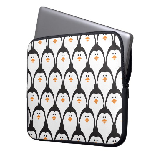 Pinguin nahtloses Muster. Laptopschutzhülle (Vorderseite Links)