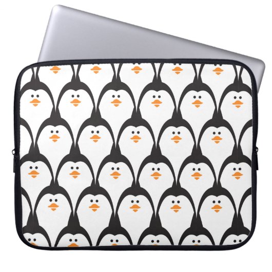 Pinguin nahtloses Muster. Laptopschutzhülle (Vorderseite)