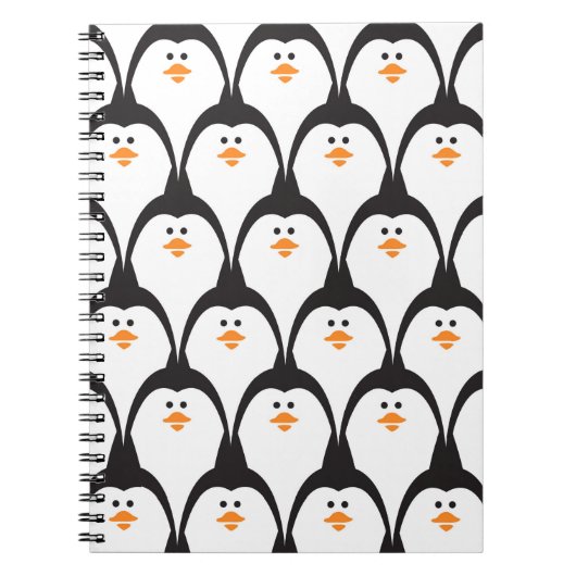 Pinguin nahtloses Muster. Notizblock (Vorderseite)