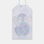 Pinguin namens Button Geschenkanhänger (Rückseite)