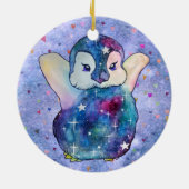Pinguin namens Button Keramik Ornament (Hinten)
