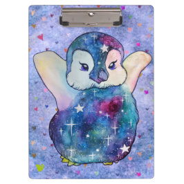 Pinguin namens Button Klemmbrett