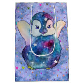Pinguin namens Button Mittlere Geschenktüte (Rückseite)