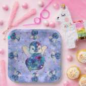 Pinguin namens Button Pappteller (Party)