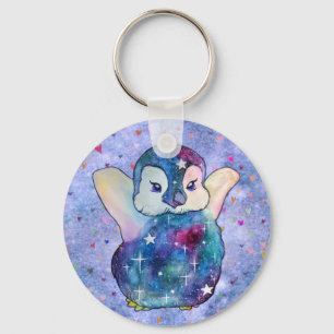 Pinguin namens Button Schlüsselanhänger