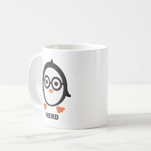 Pinguin - nerd - penguin kaffeetasse (Vorderseite Links)