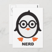 Pinguin - Nerd - Pinguin Postkarte (Vorne/Hinten)