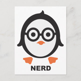 Pinguin - Nerd - Pinguin Postkarte