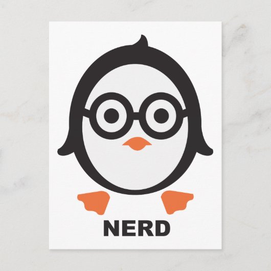 Pinguin - Nerd - Pinguin Postkarte (Vorderseite)