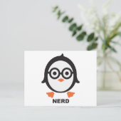 Pinguin - Nerd - Pinguin Postkarte (Stehend Vorderseite)