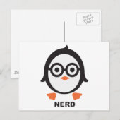 Pinguin - Nerd - Pinguin Postkarte (Vorne/Hinten)