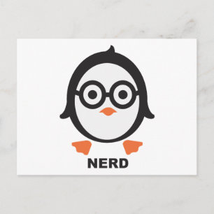 Pinguin - Nerd - Pinguin Postkarte