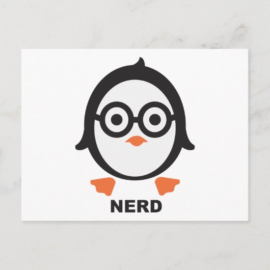 Pinguin - Nerd - Pinguin Postkarte (Vorderseite)