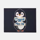Pinguin Nicht Verpassen Schild Fußmatte (Vorderseite)