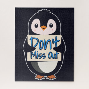 Pinguin Nicht Verpassen Schild Puzzle