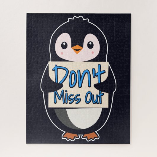 Pinguin Nicht Verpassen Schild Puzzle (Vertikal)