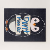 Pinguin Nicht Verpassen Schild Puzzle (Horizontal)