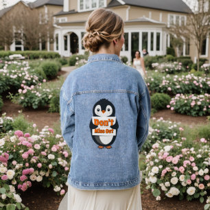 Pinguin Nicht Verpassen Wurfkissen Jeansjacke