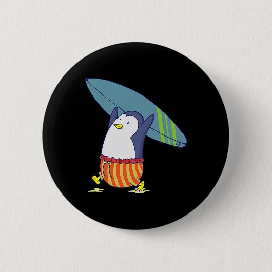 Pinguin Nichts ist besser als Surfen Button (Vorderseite)