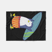 Pinguin Nichts ist besser als Surfen Fleecedecke (Vorderseite (Horizontal))