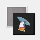 Pinguin Nichts ist besser als Surfen Magnet (Vorderseite/Rückseite)