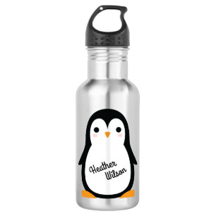 Pinguin Niedlich Kinder Wasserflasche mit Name