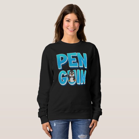 Pinguin Niedlich Penguin Sweatshirt (Vorne ganz)