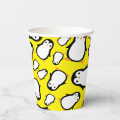 Pinguin Niedlich Winter 1. Geburtstag Party Papier Pappbecher (Rückseite)