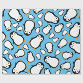 Pinguin Niedlich Winter 1. Geburtstag Wrapping Pap Geschenkpapier (Flach)
