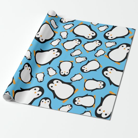 Pinguin Niedlich Winter 1. Geburtstag Wrapping Pap Geschenkpapier (Ungerollt)