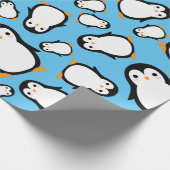 Pinguin Niedlich Winter 1. Geburtstag Wrapping Pap Geschenkpapier (Ecke)
