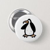 Pinguin niedlicher Cartoon Button (Vorne & Hinten)