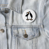 Pinguin niedlicher Cartoon Button (Beispiel)
