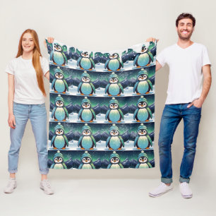 Pinguin Niedliches Kawaii-Sternbild Fleecedecke