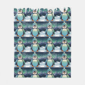 Pinguin Niedliches Kawaii-Sternbild Fleecedecke (Vorderseite)